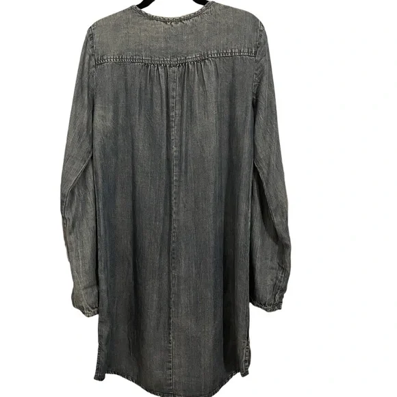 Lovestitch Women's Pintuck Denim Tunic Dress 100% Tencel Size S - Picture 3 of 5